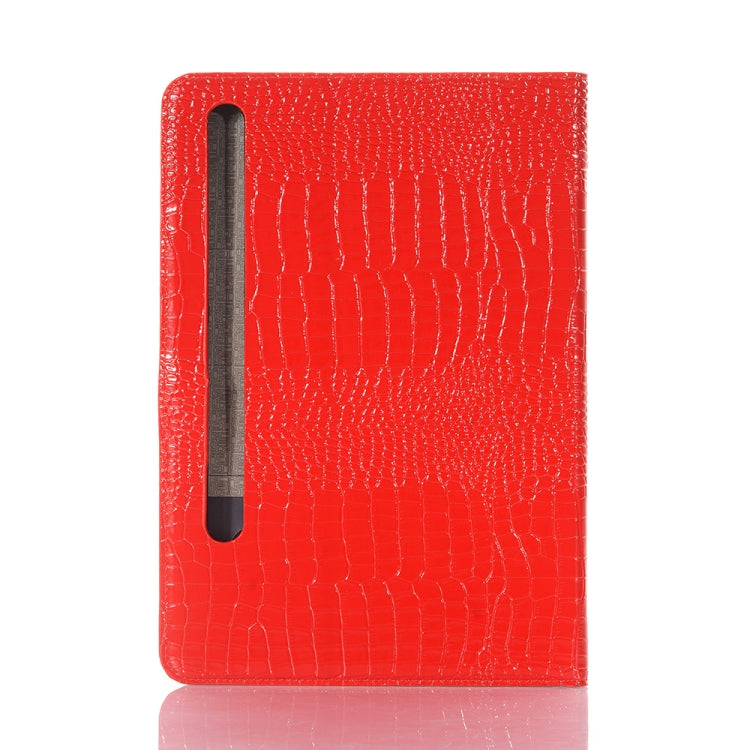 For Samsung Galaxy Tab S9 FE Crocodile Texture Leather Tablet Case(Red)