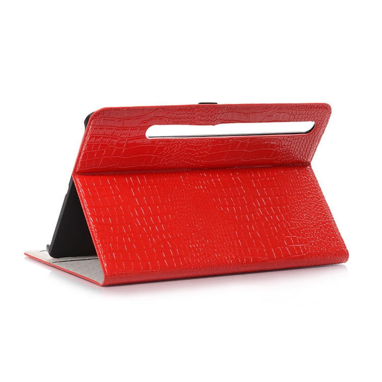 For Samsung Galaxy Tab S9 FE Crocodile Texture Leather Tablet Case(Red)