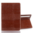 For Samsung Galaxy Tab S9 FE Crocodile Texture Leather Tablet Case(Brown) - Galaxy Tab S9 FE by PMC Jewellery | Online Shopping South Africa | PMC Jewellery | Buy Now Pay Later Mobicred