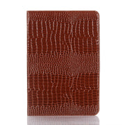 For Samsung Galaxy Tab S9 FE Crocodile Texture Leather Tablet Case(Brown)