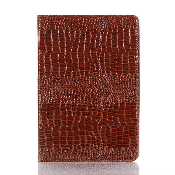 For Samsung Galaxy Tab S9 FE Crocodile Texture Leather Tablet Case(Brown)