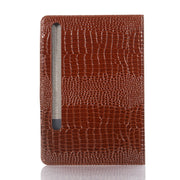 For Samsung Galaxy Tab S9 FE Crocodile Texture Leather Tablet Case(Brown)