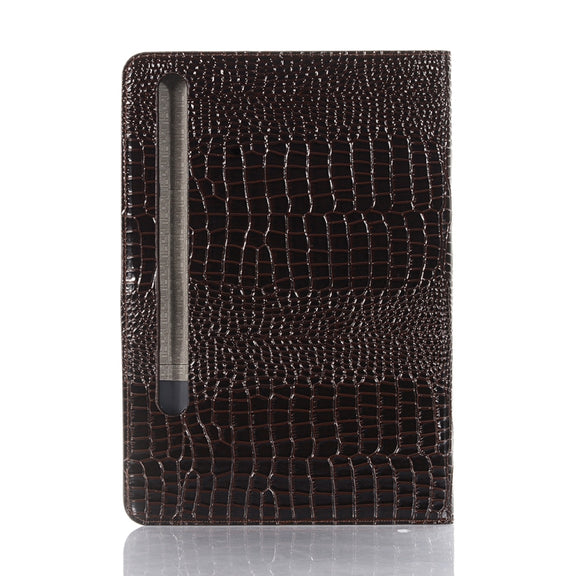 For Samsung Galaxy Tab S9 FE Crocodile Texture Leather Tablet Case(Black)