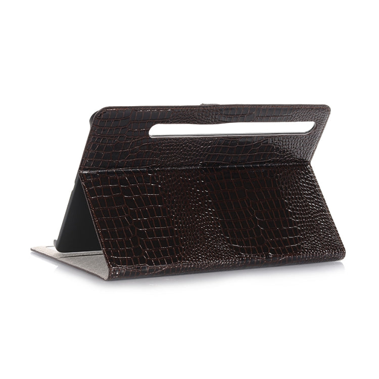 For Samsung Galaxy Tab S9 FE Crocodile Texture Leather Tablet Case(Black)