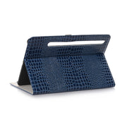 For Samsung Galaxy Tab S9 FE Crocodile Texture Leather Tablet Case(Blue)