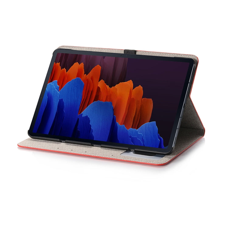 For Samsung Galaxy Tab S9 Crocodile Texture Leather Tablet Case(Red)