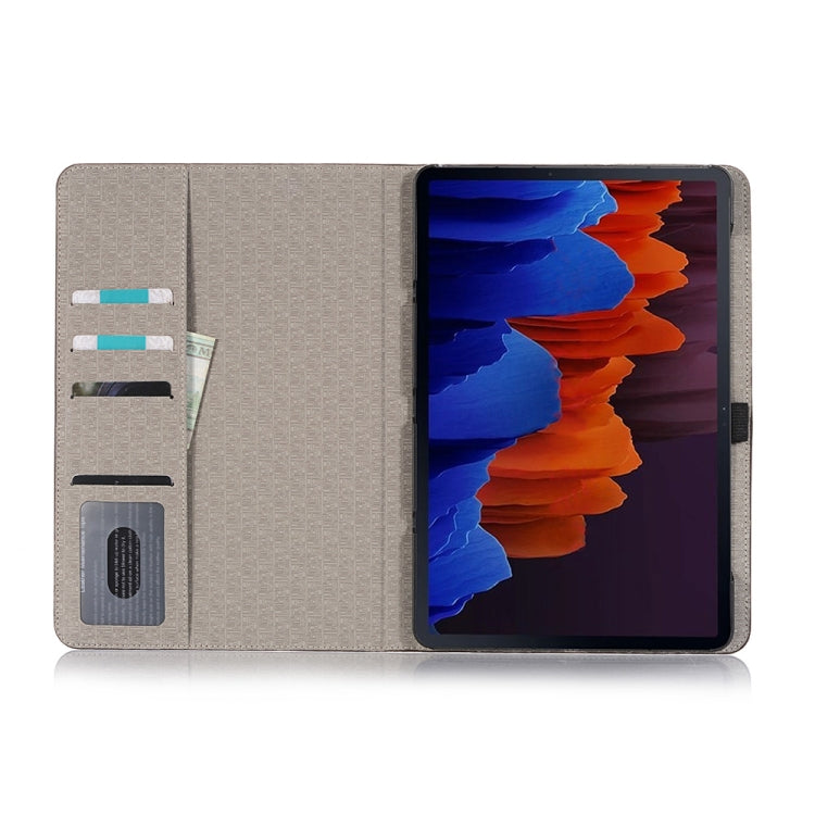 For Samsung Galaxy Tab S9 Crocodile Texture Leather Tablet Case(Brown)