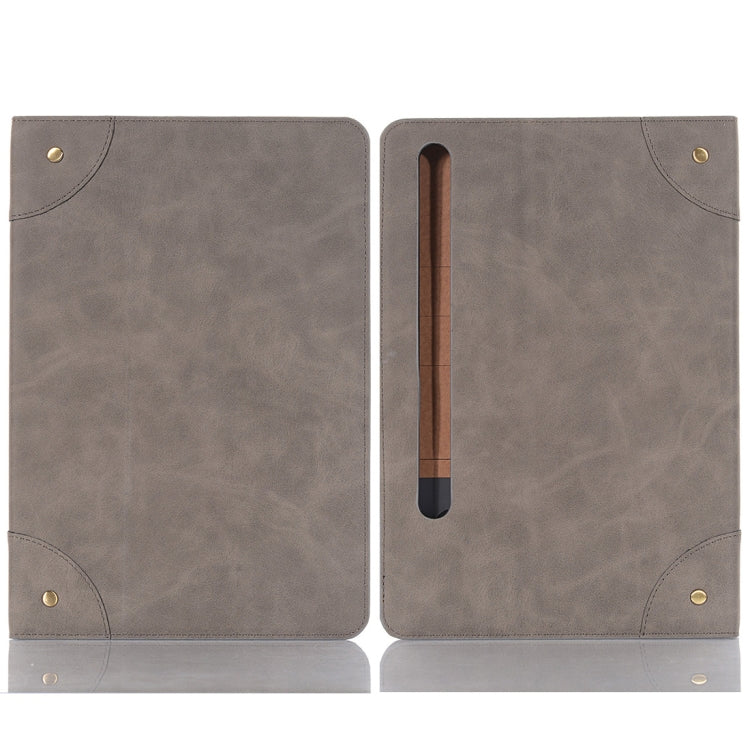 For Samsung Galaxy Tab S9 FE Retro Book Leather Tablet Case(Grey)