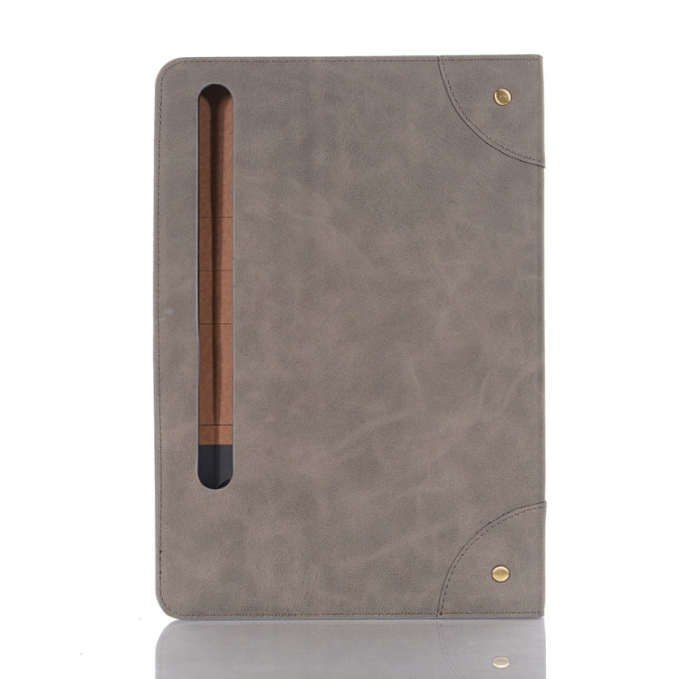 For Samsung Galaxy Tab S9 FE Retro Book Leather Tablet Case(Grey)