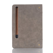 For Samsung Galaxy Tab S9 FE Retro Book Leather Tablet Case(Grey)