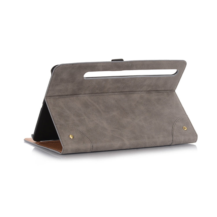 For Samsung Galaxy Tab S9 FE Retro Book Leather Tablet Case(Grey)