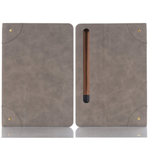 For Samsung Galaxy Tab S9 FE Retro Book Leather Tablet Case(Grey)