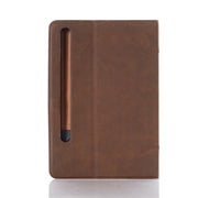 For Samsung Galaxy Tab S9 Retro Book Leather Tablet Case(Dark Brown)