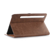 For Samsung Galaxy Tab S9 Retro Book Leather Tablet Case(Dark Brown)