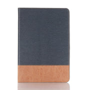 For Samsung Galaxy Tab S9 FE Cross Texture Stitching Leather Tablet Case(Dark Blue)