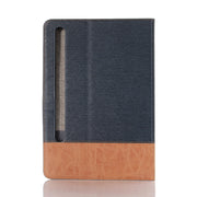 For Samsung Galaxy Tab S9 FE Cross Texture Stitching Leather Tablet Case(Dark Blue)