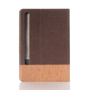 For Samsung Galaxy Tab S9 FE Cross Texture Stitching Leather Tablet Case(Dark Brown)