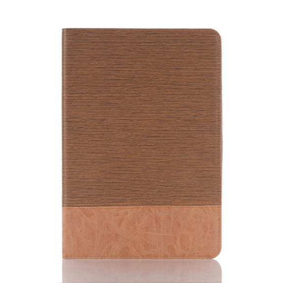 For Samsung Galaxy Tab S9 FE Cross Texture Stitching Leather Tablet Case(Light Brown)