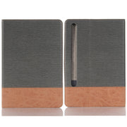 For Samsung Galaxy Tab S9 FE Cross Texture Stitching Leather Tablet Case(Dark Grey)