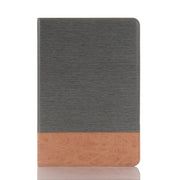 For Samsung Galaxy Tab S9 FE Cross Texture Stitching Leather Tablet Case(Dark Grey)