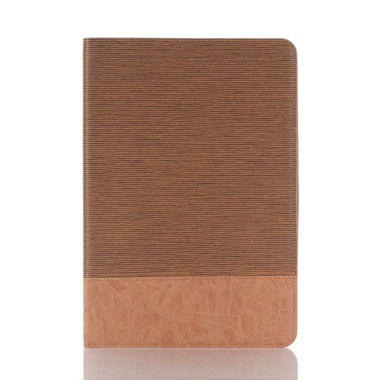 For Samsung Galaxy Tab S9 Cross Texture Stitching Leather Tablet Case(Light Brown)