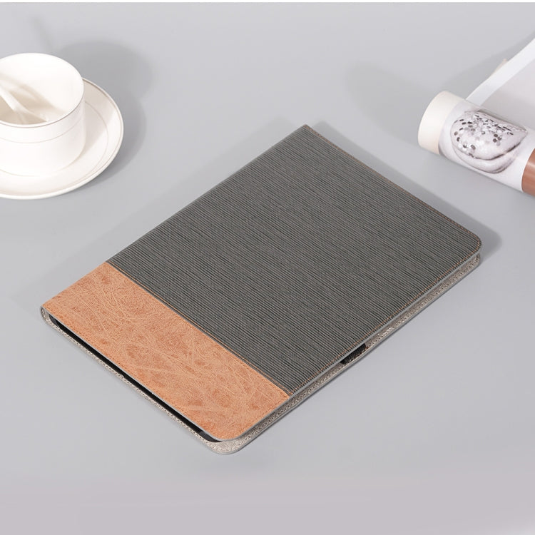 For Samsung Galaxy Tab S9 Cross Texture Stitching Leather Tablet Case(Dark Grey)