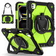 For iPad Pro 11 2024 Contrast Color Robot Silicone Hybrid PC Tablet Case(Black Yellow Green) - iPad Pro 11 2024 Cases by PMC TechLife | Online Shopping South Africa | PMC TechLife | Buy Now Pay Later Mobicred