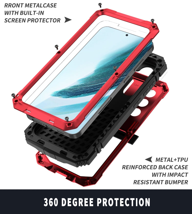 For Samsung Galaxy S24+ 5G R-JUST Life Water-resistant Dustproof Shockproof Phone Case(Red)