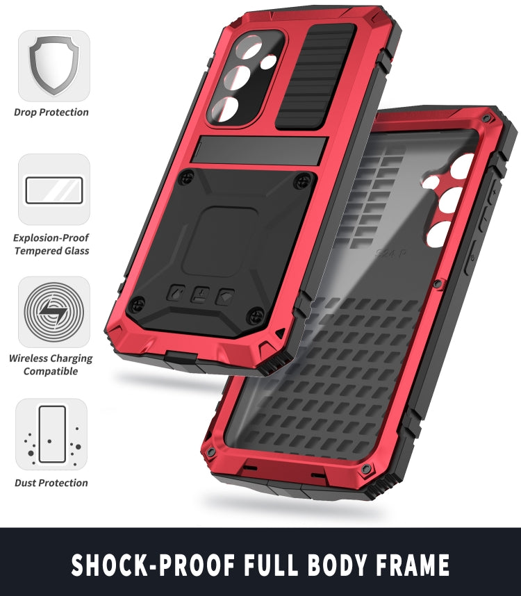 For Samsung Galaxy S24+ 5G R-JUST Life Water-resistant Dustproof Shockproof Phone Case(Red)