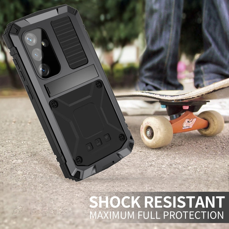 For Samsung Galaxy S24 5G R-JUST Life Water-resistant Dustproof Shockproof Phone Case(Black)