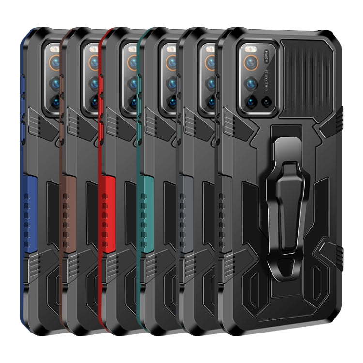 For Vivo V17 Pro Machine Armor Warrior Shockproof PC + TPU Protective Case(Black)