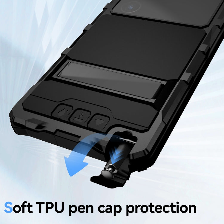 For Samsung Galaxy S24 Ultra 5G R-JUST Life Water-resistant Dustproof Shockproof Holder Phone Case(Black)