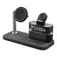 CO9 15W 5 in 1 Multifunctional Wireless Charger Bedside Clock Lamp(Black) - Wireless Charger by PMC TechLife | Online Shopping South Africa | PMC TechLife | Buy Now Pay Later Mobicred