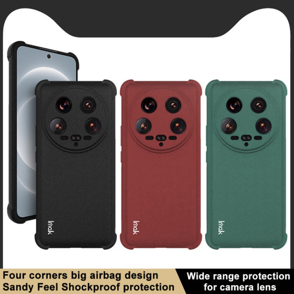For Xiaomi 14 Ultra 5G imak Shockproof Airbag TPU Phone Case(Matte Red)