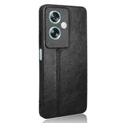 For OPPO A79 5G Cow Pattern Sewing Back Cover Phone Case(Black)