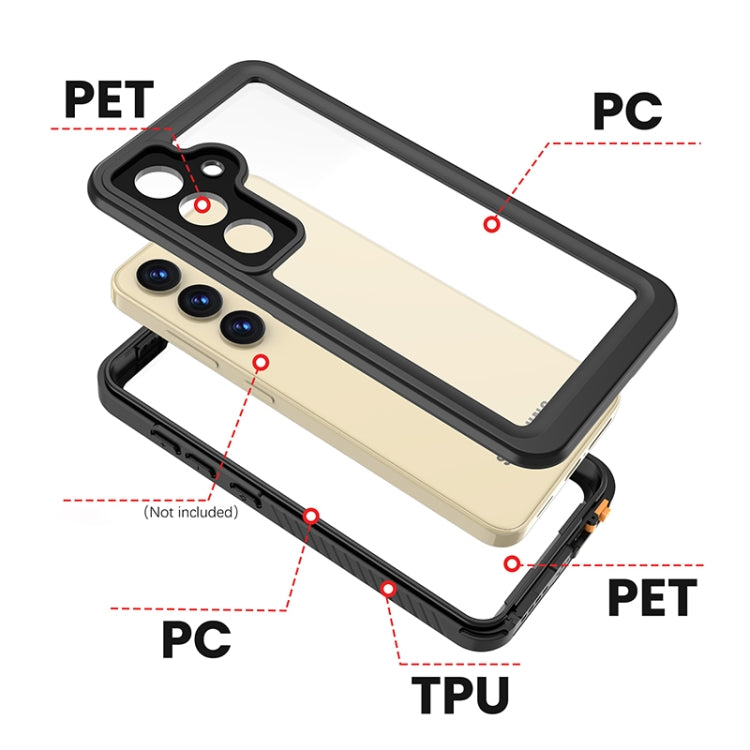 For Samsung Galaxy S24+ 5G RedPepper IP68 Water-resistant Phone Case(Black)