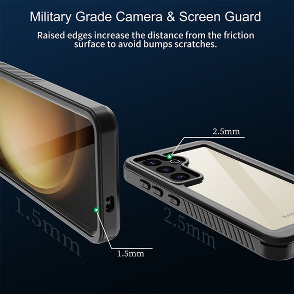 For Samsung Galaxy S24+ 5G RedPepper IP68 Water-resistant Phone Case(Black)