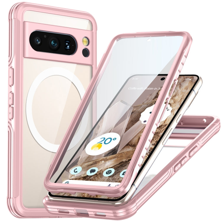 For Google Pixel 8 Pro Life Water-resistant MagSafe Phone Case(Pink)