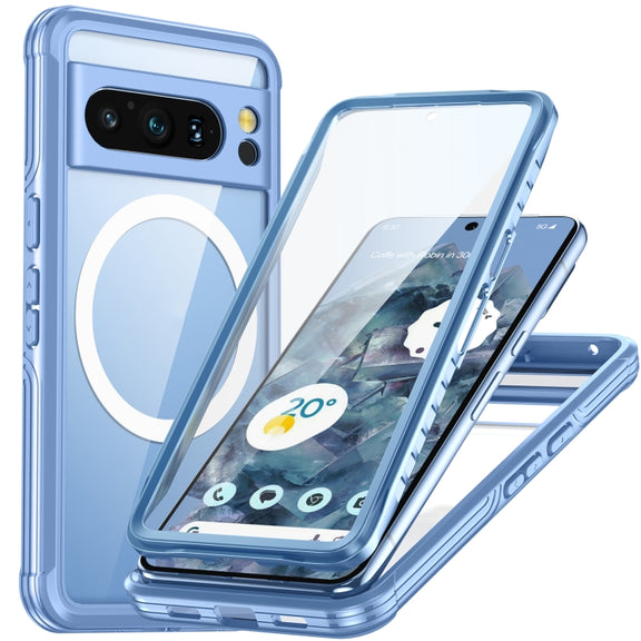 For Google Pixel 8 Pro Life Water-resistant MagSafe Phone Case(Blue)