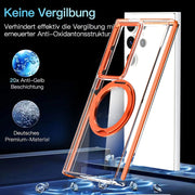 For Samsung Galaxy S24 5G Magnetic 360 Degree Rotating Holder Phone Case(White)