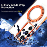 For Samsung Galaxy S24+ 5G Magnetic 360 Degree Rotating Holder Phone Case(Purple)