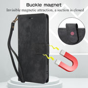 For iPhone 16 Plus Orchid Butterfly Embossed Leather Phone Case(Black)