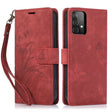 For Samsung Galaxy A73 Orchid Butterfly Embossed Leather Phone Case(Red) - Galaxy Phone Cases by PMC TechLife | Online Shopping South Africa | PMC TechLife
