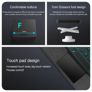 For Samsung Galaxy Tab A9+ X210 YJ-A9+ Split Bluetooth Keyboard Leather Tablet Case