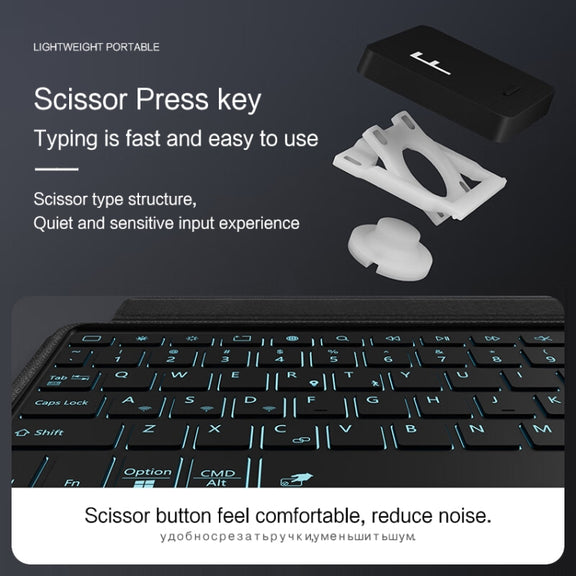 For Samsung Galaxy Tab A9+ X210 YJ-A9+ Split Bluetooth Keyboard Leather Tablet Case