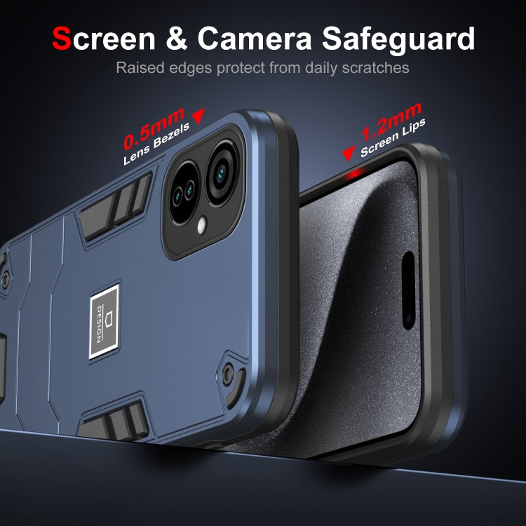 For Tecno Camon 19 Neo 2 in 1 Shockproof Phone Case(Blue)