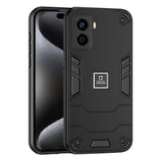 For Tecno Pop 6 No Fingerprints 2 in 1 Shockproof Phone Case(Black)