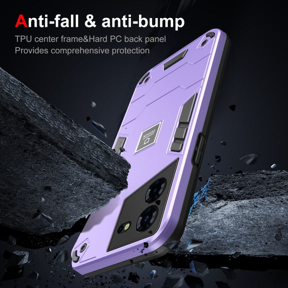 For Tecno Pova 5 Pro 2 in 1 Shockproof Phone Case(Purple)