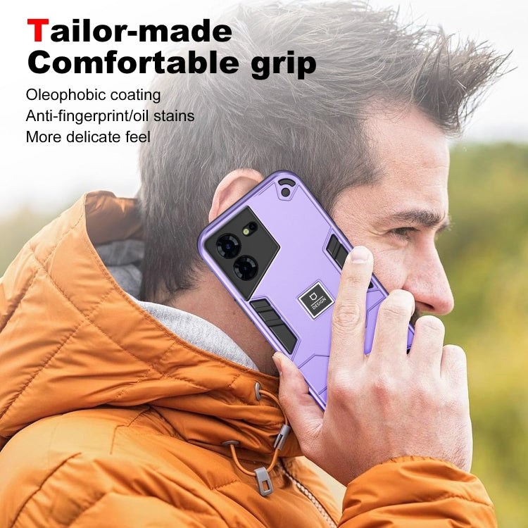 For Tecno Pova 5 Pro 2 in 1 Shockproof Phone Case(Purple)