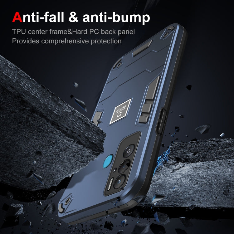 For Tecno Pova Neo 2 in 1 Shockproof Phone Case(Blue)